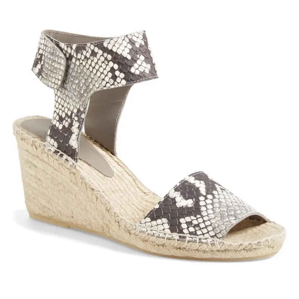 NEW Vince Espadrilles 9 Sophie snakeskin wedge 9m